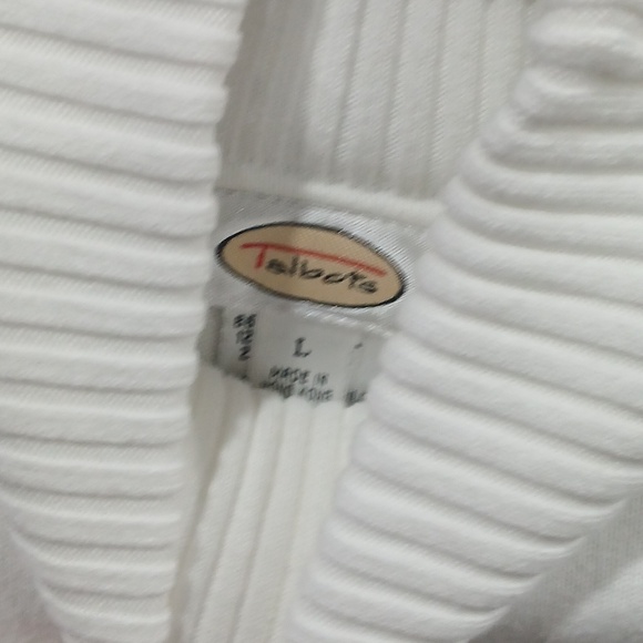 Talbots Ribbed White Sweater - Picture 2 of 2